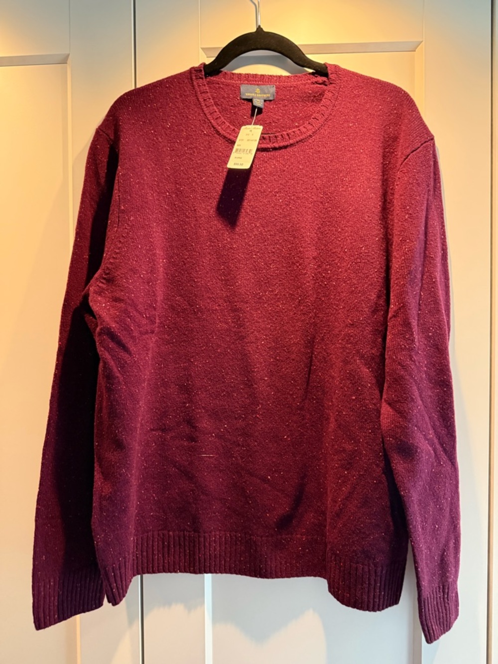 Brooks Brothers Men's Crewneck Sweater in Wine/Burgundy